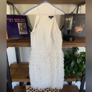 White cocktail dress size 6, fits true to size
